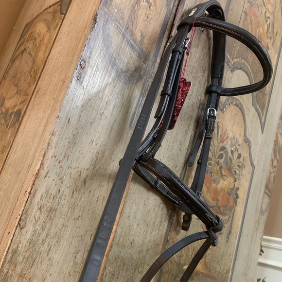 SOLD Brand new with tags CWD raised fancy stitched French noseband bridle - Picture 7 of 16